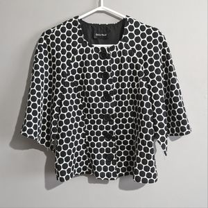 Vintage Studio Point L/G Black and White polka dot jacket with flowey sleeves